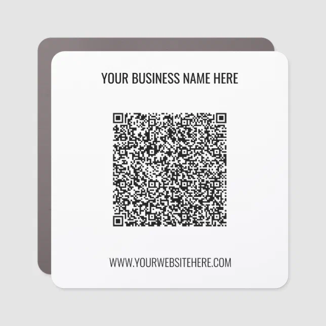 Customizable Magnets Qr Code Your QR Code and Custom Text Car Magnets Template | Zazzle
