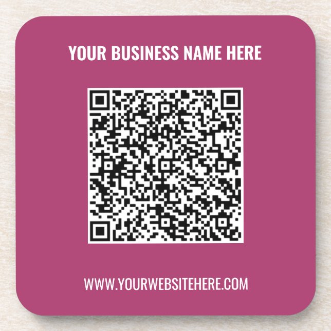 Your QR Code and Custom Text Coaster Choose Colors (Front)