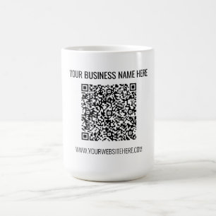 Your QR Code and Custom Text Coffee Mug Gift