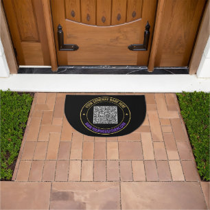 Your QR Code and Custom Text Doormat Example