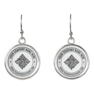 Your QR Code and Custom Text Earrings Template