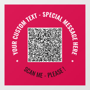Your QR Code and Custom Text Floor Decals Template