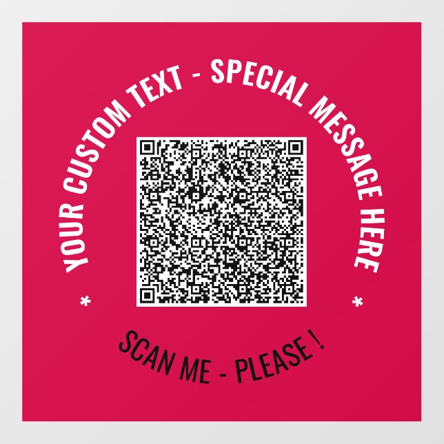 Your QR Code and Custom Text Floor Decals Template (Front)