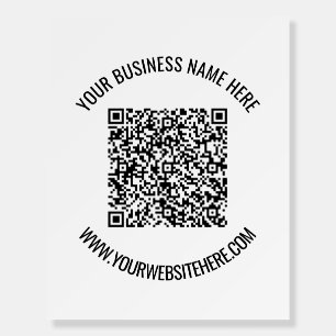 Your QR Code and Custom Text Foam Board