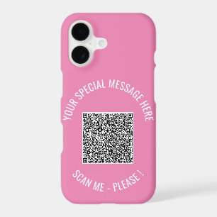 Your QR Code and Custom Text iPhone Case Example