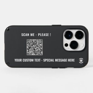 Your QR Code and Custom Text iPhone Case Gift