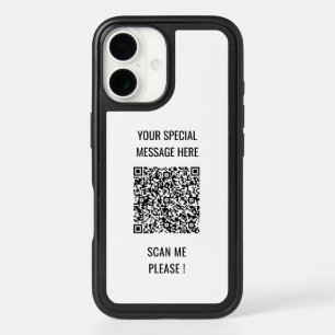Your QR Code and Custom Text iPhone Case Template