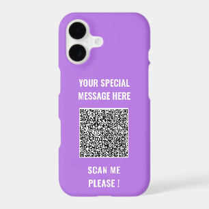 Your QR Code and Custom Text iPhone Cases Example