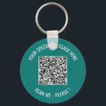 Your QR Code and Custom Text Keychain Template<br><div class="desc">Choose Colors and Fonts - Design Your Own Personalized Keychain with Special QR Code Scan Info and Custom Text Personalized Modern Keychains / Gift - Add Your QR Code - Image or Logo - photo / Text - Name or other info / message - Resize and Move or Remove /...</div>