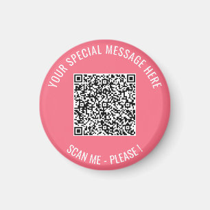 Your QR Code and Custom Text Magnet Choose Colors