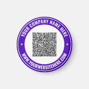 Your QR Code and Custom Text Magnet Example