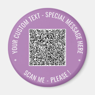 Your QR Code and Custom Text Magnet Template