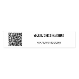 Your QR Code and Custom Text Napkin Bands Example