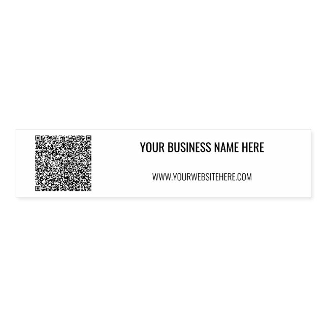 Your QR Code and Custom Text Napkin Bands Example (Unfolded)