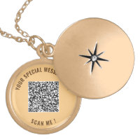 Your QR Code and Custom Text Necklace Template
