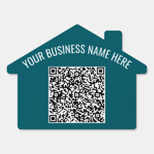 Your QR Code and Custom Text Outdoor Sign Template