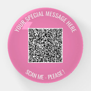 Your QR Code and Custom Text Paperweight Gift