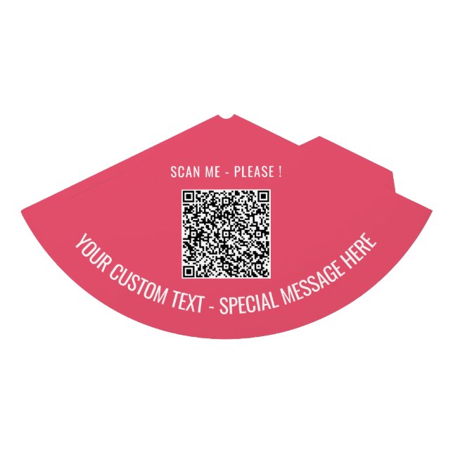 Your QR Code and Custom Text Party Hat Template (Front)