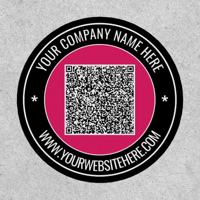 Your QR Code and Custom Text Patch Choose Colors (Front)