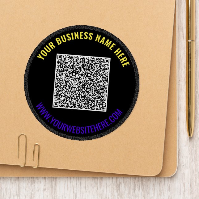 Your QR Code and Custom Text Patch Example (On Shoe Tip)