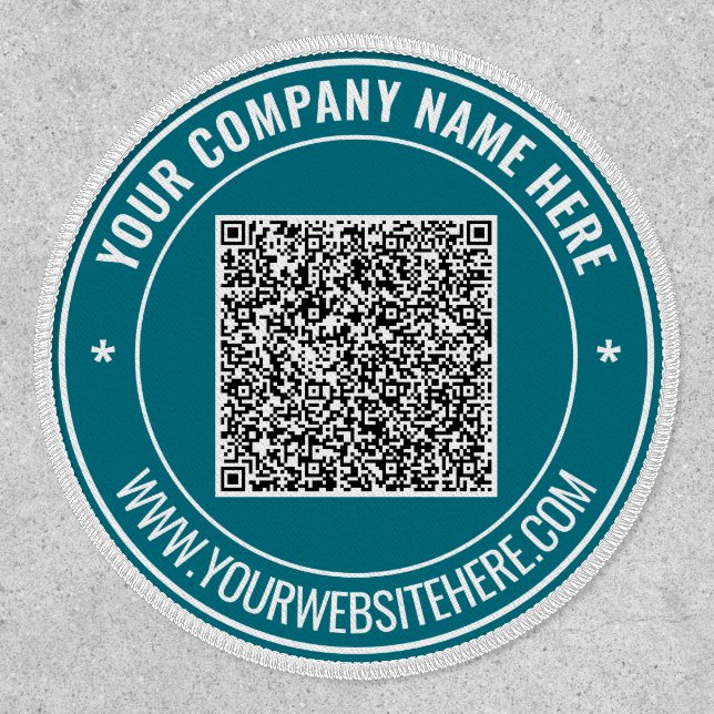 Your QR Code and Custom Text Patch Template (Front)
