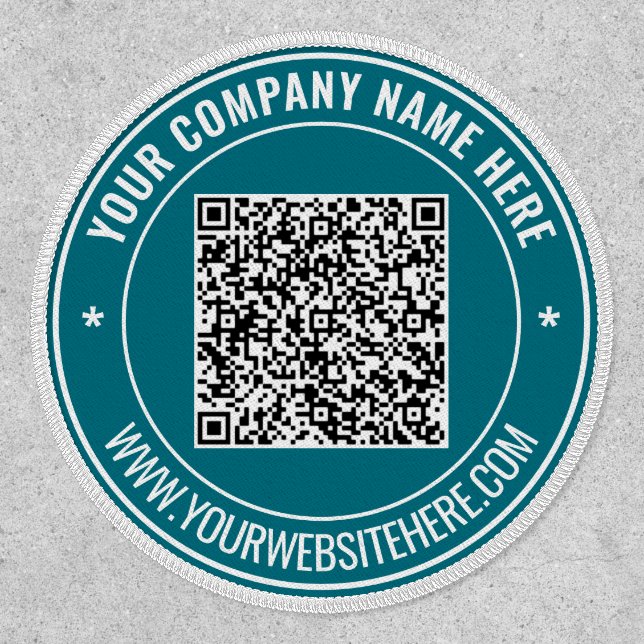 Your QR Code and Custom Text Patch Template (Front)