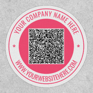 Your QR Code and Custom Text Patch Template