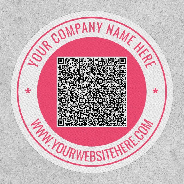 Your QR Code and Custom Text Patch Template (Front)