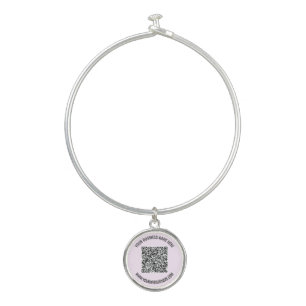 Your QR Code and Custom Text Personalized Bracelet