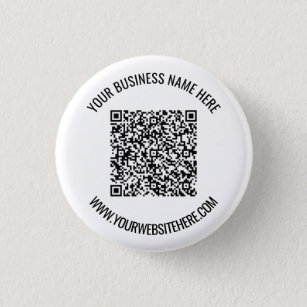 Your QR Code and Custom Text Personalized Button
