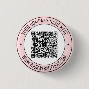 Your QR Code and Custom Text Personalized Button