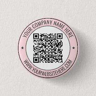 Your QR Code and Custom Text Personalized Button