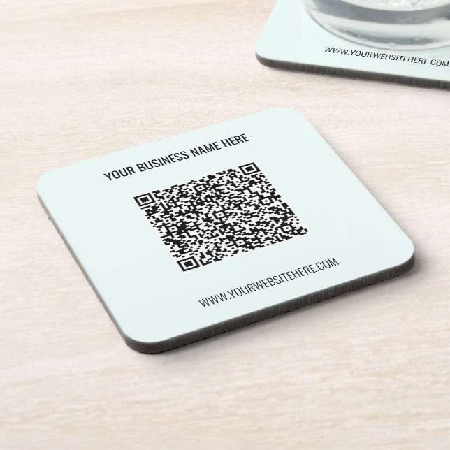 Your QR Code and Custom Text Personalized Coaster (Left Side)