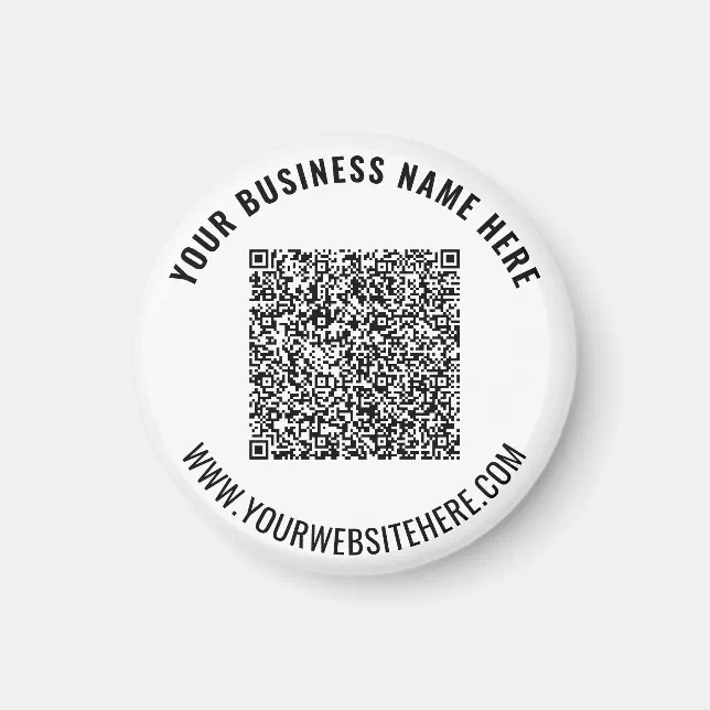 Customizable Magnets Qr Code Your QR Code and Custom Text Personalized Magnet | Zazzle