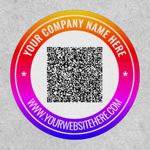 Your QR Code and Custom Text Personalized Patch