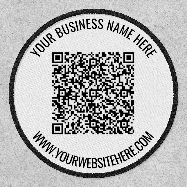 Your QR Code and Custom Text Personalized Patch (Front)