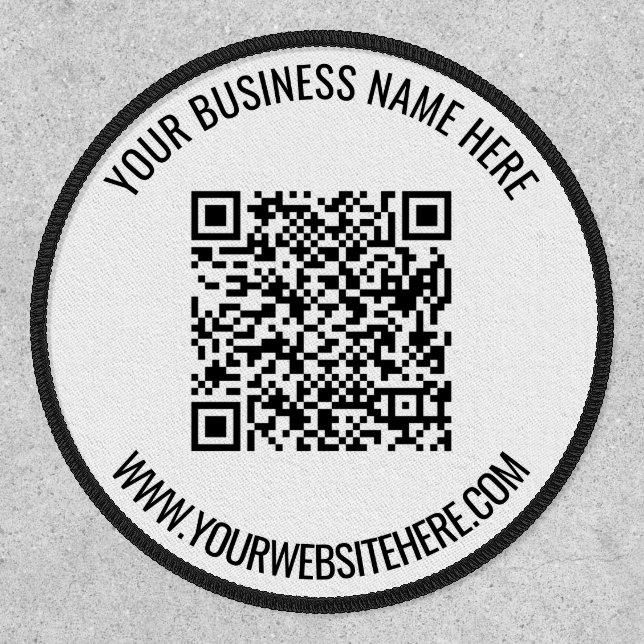 Your QR Code and Custom Text Personalized Patch (Front)