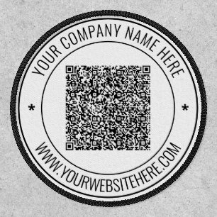 Your QR Code and Custom Text Personalized Patches