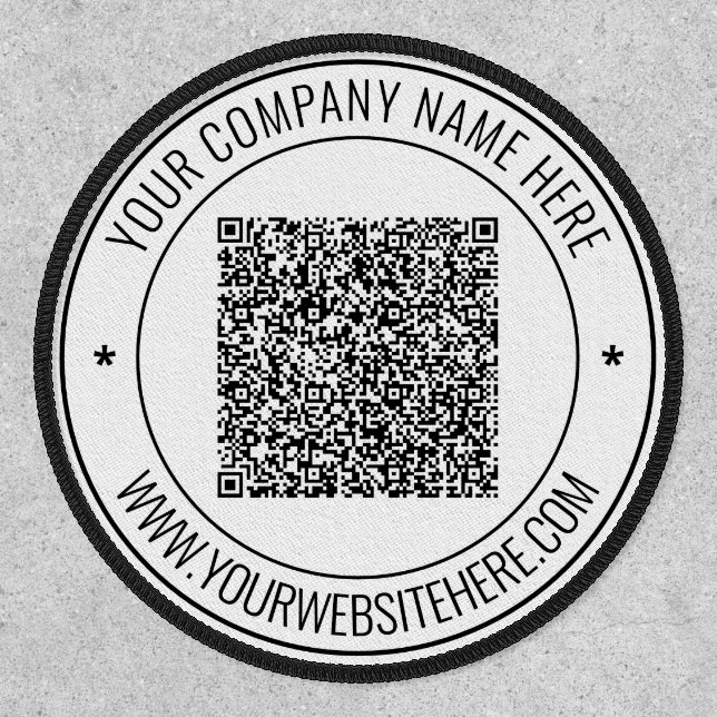 Your QR Code and Custom Text Personalized Patches (Front)