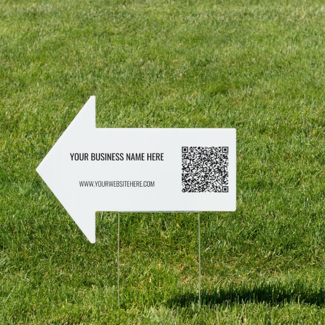 Your QR Code and Custom Text Personalized Sign (Insitu)