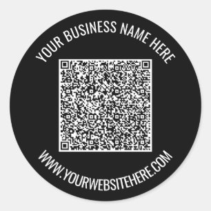 Your QR Code and Custom Text Personalized Stickers