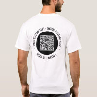 Your QR Code and Custom Text Personalized T-Shirt