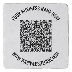Your QR Code and Custom Text Personalized Trivet