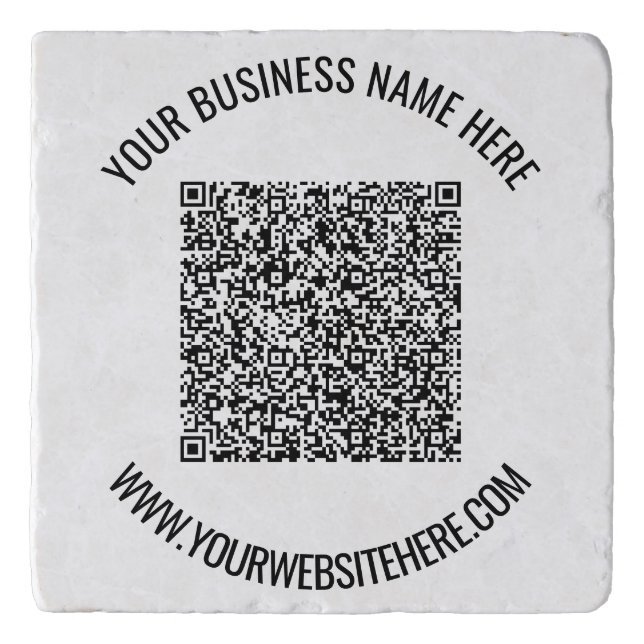 Your QR Code and Custom Text Personalized Trivet (Front)