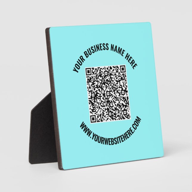 Your QR Code and Custom Text Plaque Template (Front)