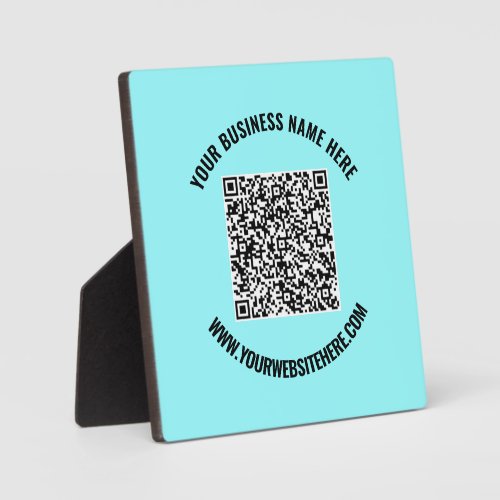 Your QR Code and Custom Text Professional Plaque