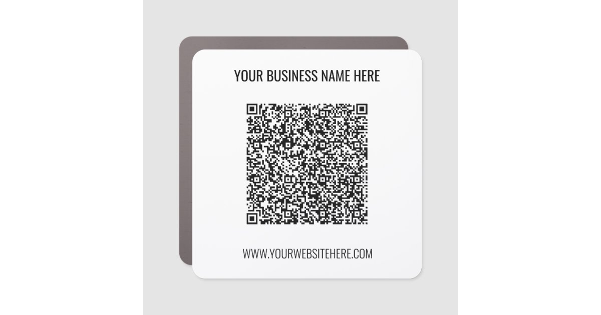 Your QR Code and Custom Text Promotional Car Magnet | Zazzle