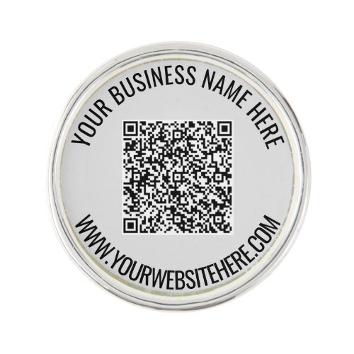 Your QR Code and Custom Text Promotional Lapel Pin