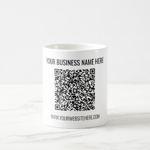 Your QR Code and Custom Text Promotional Mug