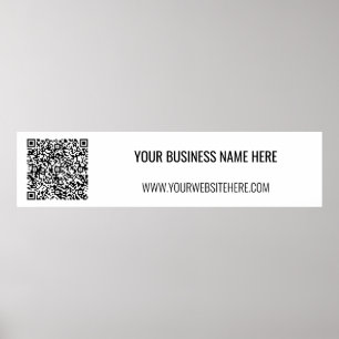 Your QR Code and Custom Text Promotional Poster